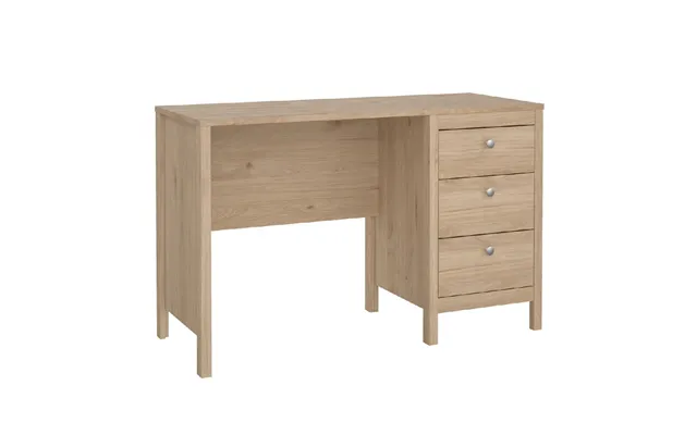 Macron Wooden Laptop Desk With 3 Drawers In Oak