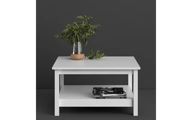 Macron Wooden Square Coffee Table In White