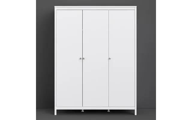 Macron Wooden Wardrobe With 3 Doors In White
