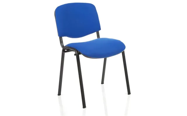 Marisa Blue Fabric Office Chair In Black Frame Without Arms