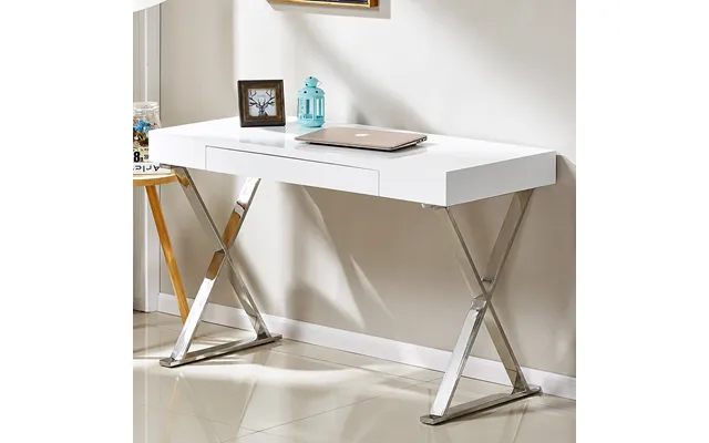 Mayline High Gloss Laptop Desk In White