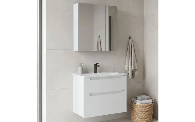 Messina 650mm Wooden Wall Mounted Bathroom Furniture Set In Matte White