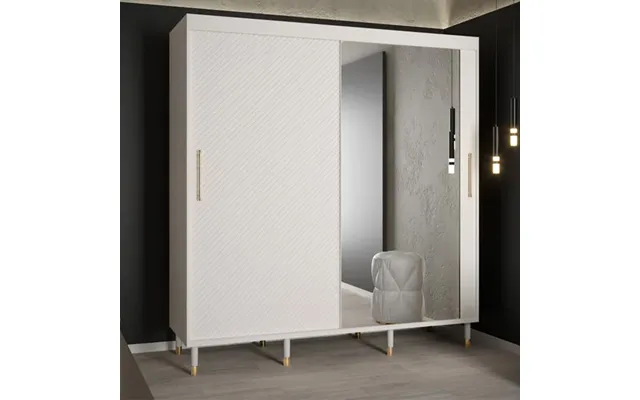 Metz Ii Mirrored Wardrobe With 2 Sliding Doors 200cm In White