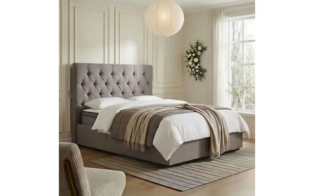 Middleton Fabric Ottoman Storage Double Bed In Grey