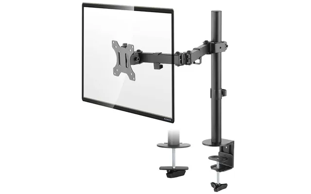 Midvale 32'' Single Arm Metal Desk Mount Monitor Stand - Black