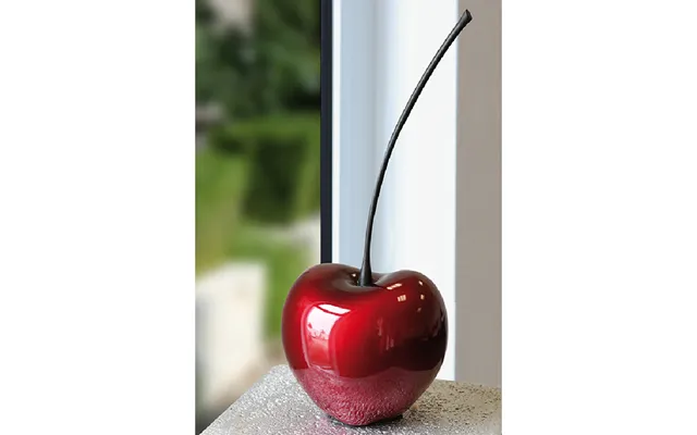 Moline Small Ceramics Celebration Cherry Sculpture In Red