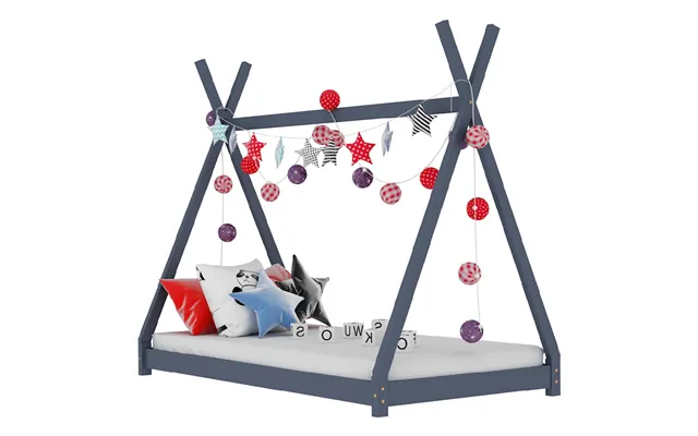 Natara Medium Wooden Children Bed In Grey