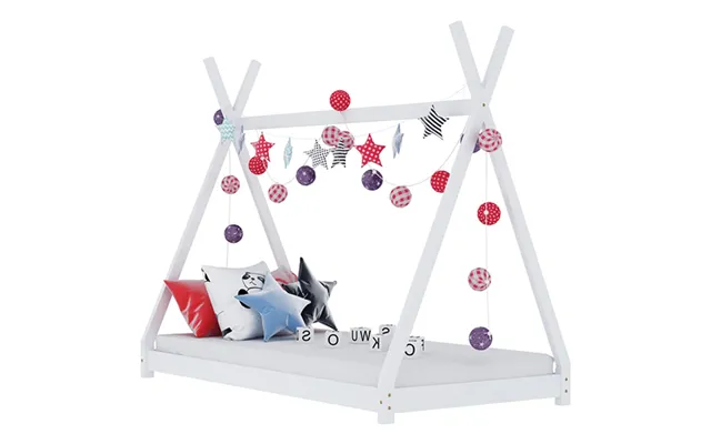 Natara Wooden Tent Style Kids Single Bed In White