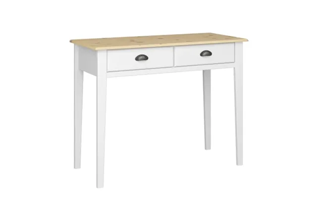 Nebula Wooden Study Desk In White And Pine