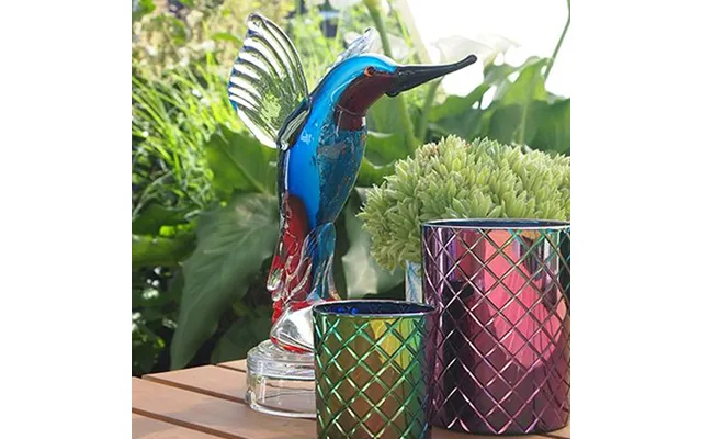 Newark Glass Kingfisher Sculpture In Blue