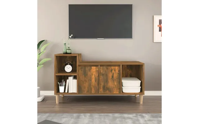 Novato Wooden Tv Stand With 2 Doors In Smoked Oak