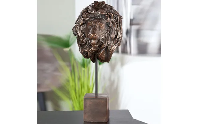 Ocala Polyresin Lion Sculpture In Antique Bronze