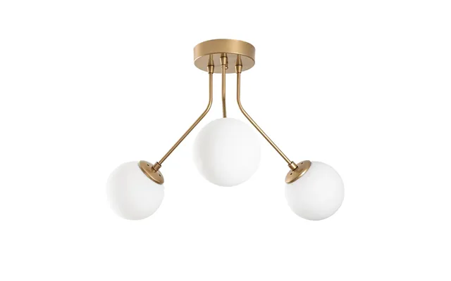 Orion 3 Light Metal Ceiling Light In Gold