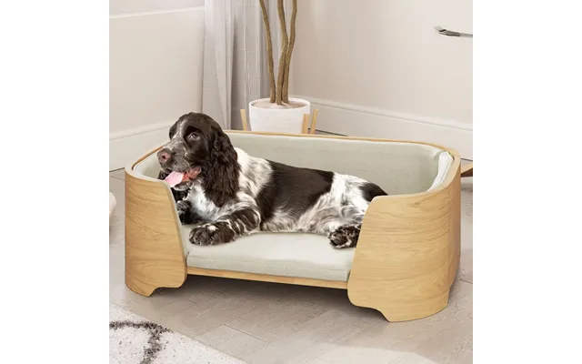 Oshkosh Wooden Luxury Dog Bed With Cushion In Oak