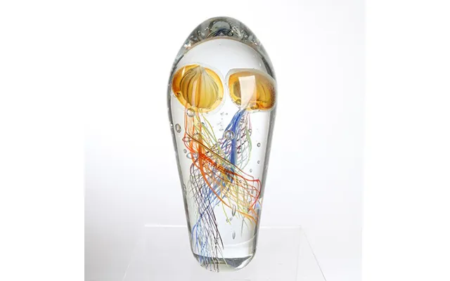 Paperweight Glass Medusa Design Sculpture In Gold