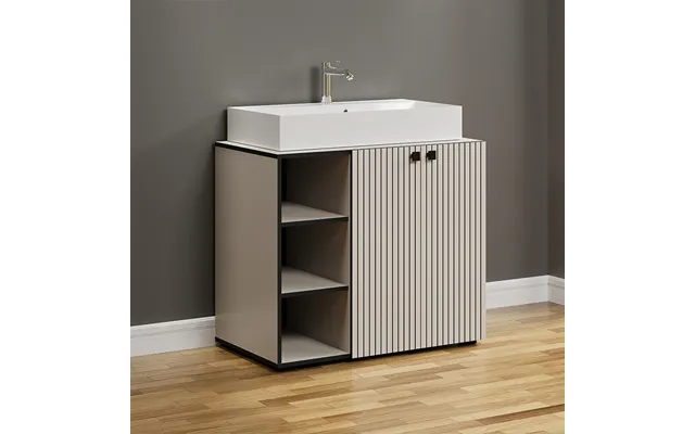 Provence Wooden Vanity Unit With Basin In Light Grey