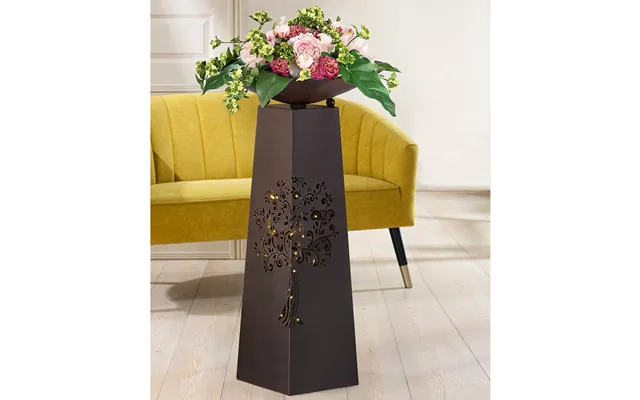Renee Metal Tree Of Life Design Bowl Stand In Brown
