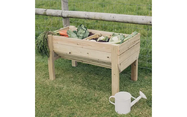 Rimouski Large Wooden Garden Vegetable Planter In Natural