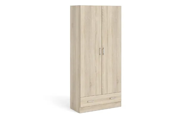 Scalia Wooden Wardrobe With 2 Doors 1 Drawer In Oak