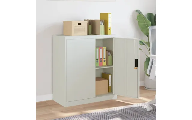 Schriever Steel Office Filing Cabinet In Light Grey