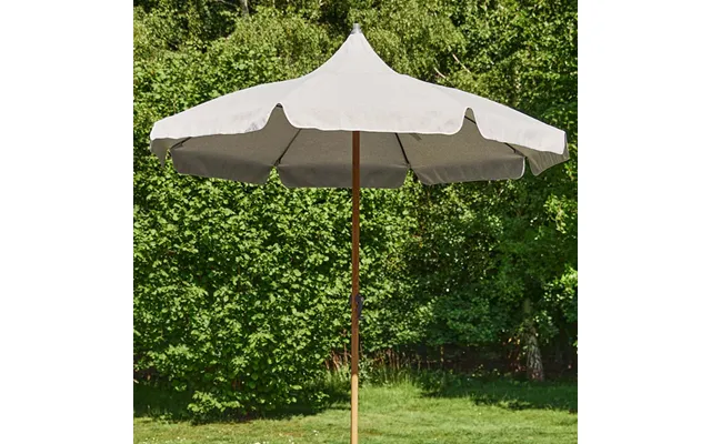 Selma Round Polyester Fabric 1.8m Decorative Parasol In Grey
