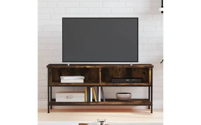 Tacey Wooden Tv Stand With 2 Open Shelves In Smoked Oak