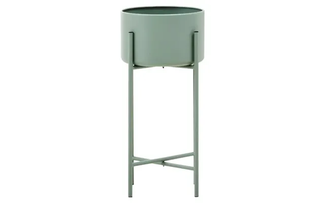 Tavira Large Metal Floor Standing Planter In Green