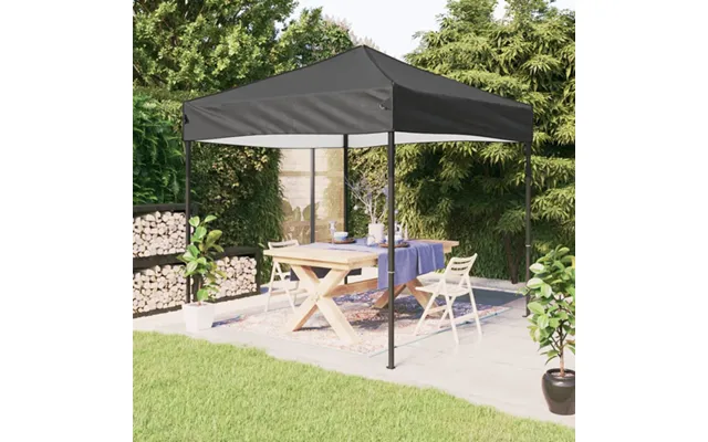 Truett Oxford Fabric 3m X 3m Folding Party Tent In Anthracite