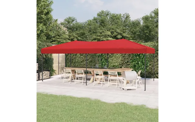 Truett Oxford Fabric 3m X 6m Folding Party Tent In Red