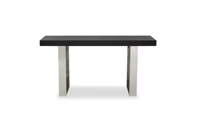 Ulmos Wooden Console Table In With U-shaped Base In Black