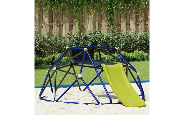 Viroqua 8ft Steel Kids Climbing Dome With Slide In Blue