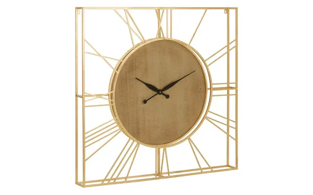 Xuange Square Wall Bedroom Clock In Gold Wooden Frame