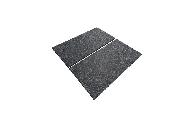 20mm Premium Black Rubber Tile 1m X 0.5m Grey Fleck Built For Home