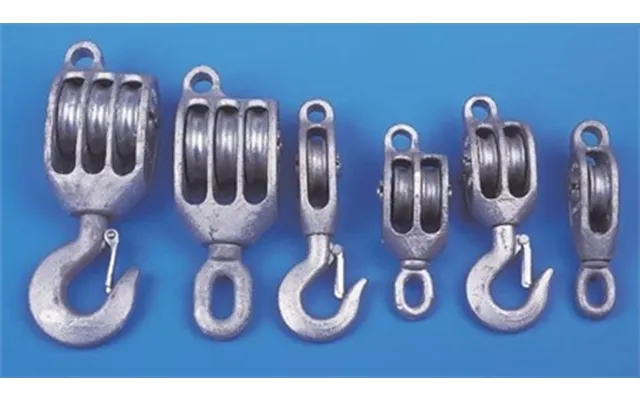 Gael Force Galvanised Iron Block - Single Sheave, Swivel Safety Hook