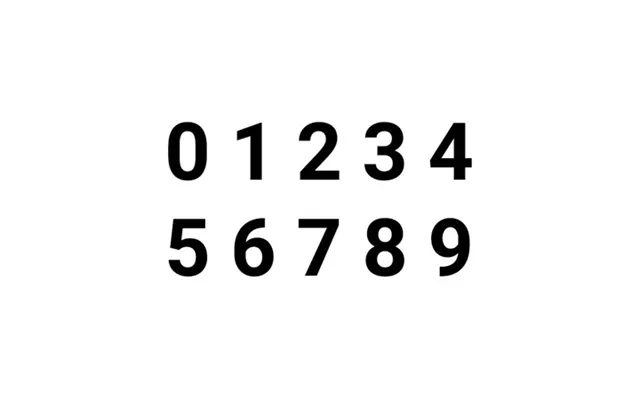 Nauticalia 38mm Self Adhesive Black Numbers