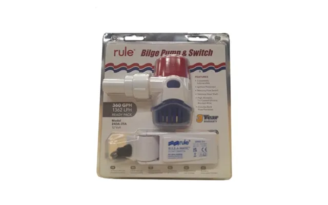 Rule 360 Submersible Bilge Pump With Non Mercury Float Switch product image