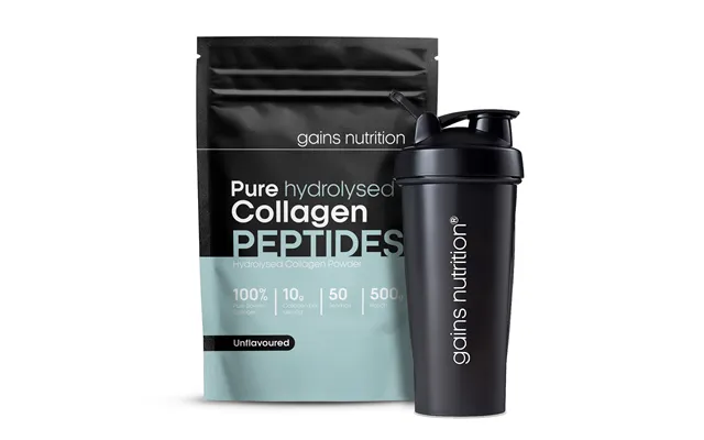 Bovine Collagen Peptides Powder 500g 600ml Shaker Black product image