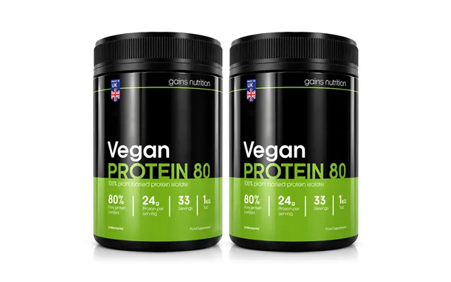 Vegan Protein 80 1kg Tub 2 Pack Bundle