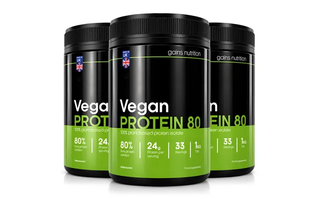 Vegan Protein 80 1kg Tub 3 Pack Bundle