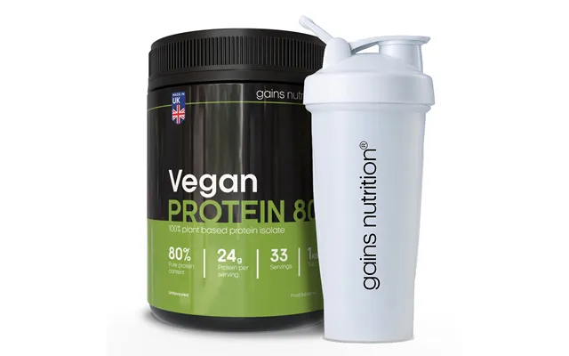 Vegan Protein 80 1kg Tub 600ml Shaker White