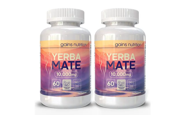 Yerba Mate Capsules Clean Energy Natural Caffeine 2 Pack product image