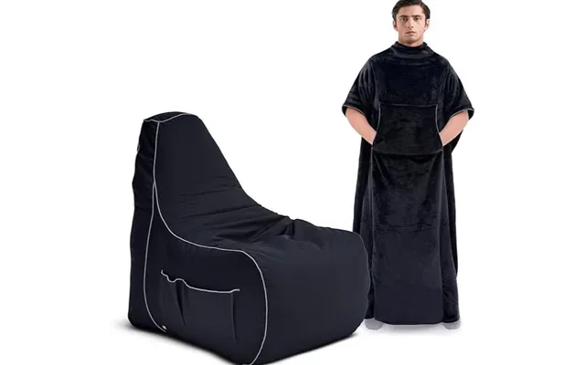 Gaming Blanket & Bean Bag Chair Gamer Beanbag & Blanket With Pockets