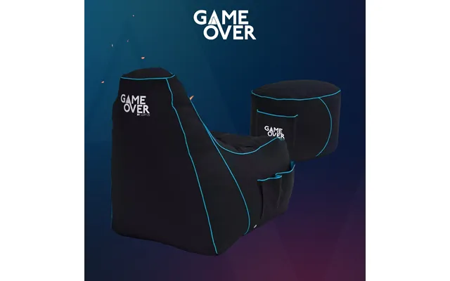 Video Gaming Bean Bag Chair With Footstool High Back Beanbag Chair With Footrest