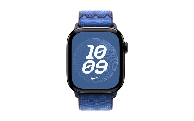 Apple Nike Sport Loop Band Blue Nylon. Recycled Polyester. Spandex