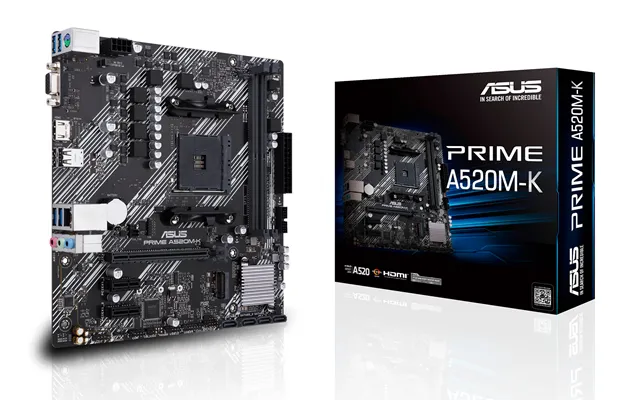 Asus Prime A520m-k Amd A520 Socket Am4 Micro Atx