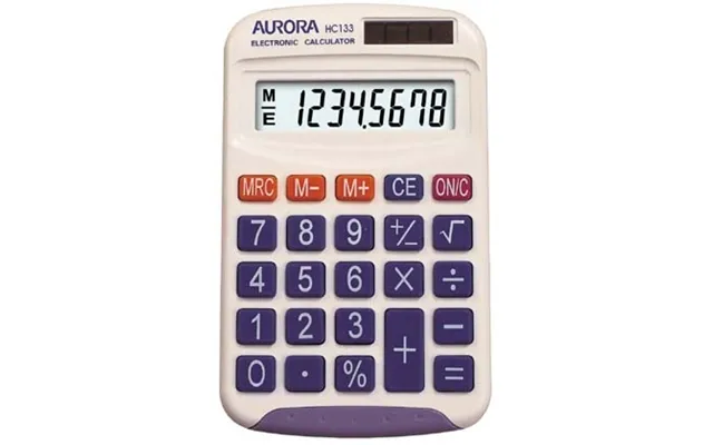 Aurora Hc133 Calculator Pocket Basic White
