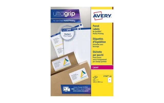 Avery L7167-100 Self-adhesive Label Rectangle Permanent White 100 Pc S