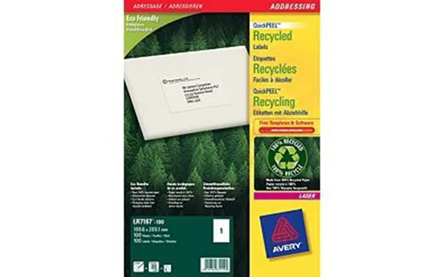 Avery Quickpeel Self-adhesive Label White 100 Pc S