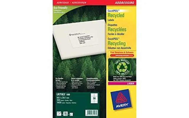 Avery Quickpeel Self-adhesive Label White 1400 Pc S