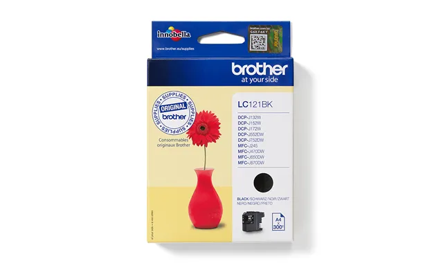 Brother Lc-121bk Ink Cartridge Black. 300 Pages Iso Iec 24711 7
